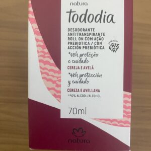 Desodorante Roll-on Tododia Cereja e Avelã Feminino 70 ml Natura