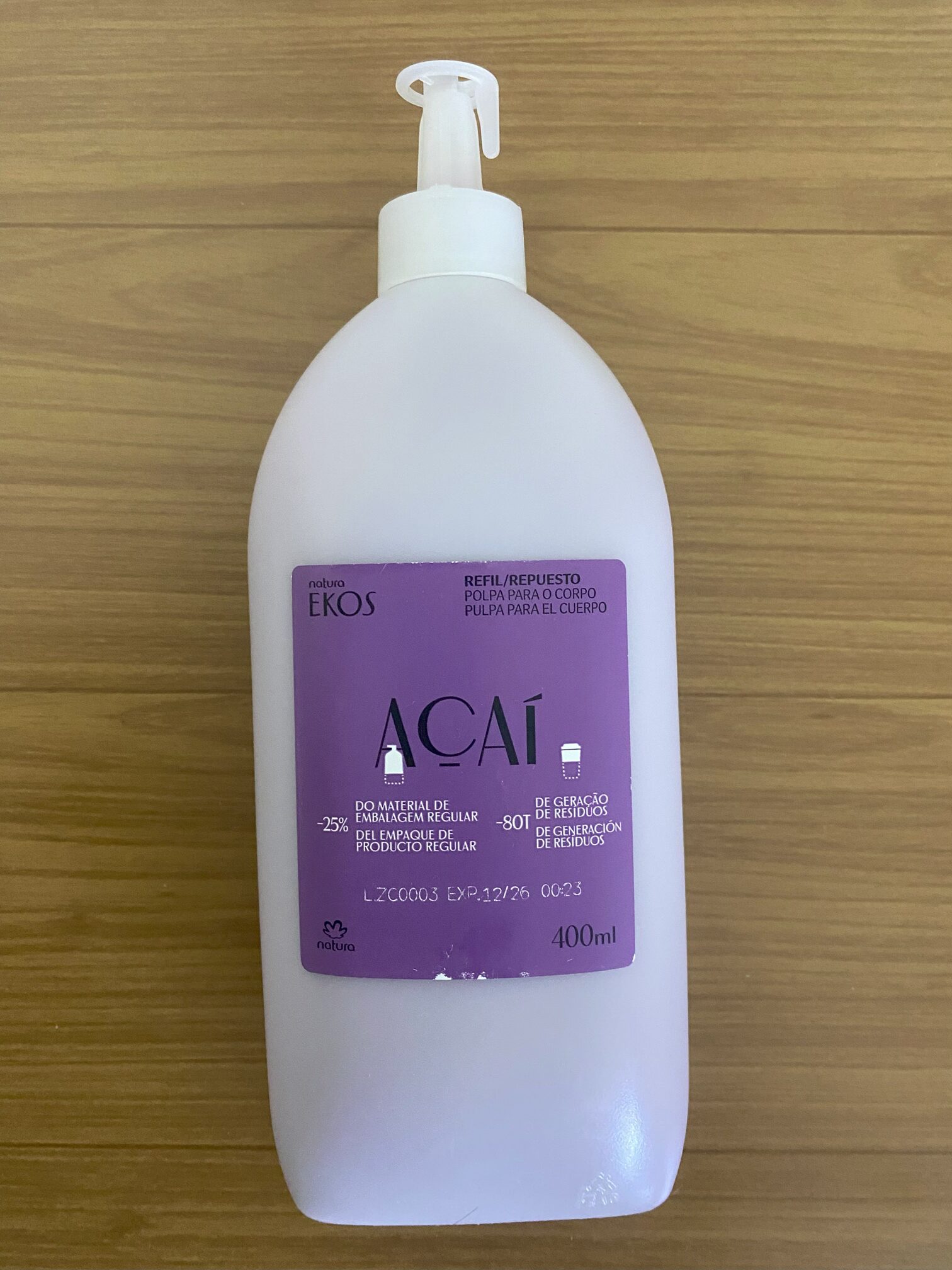 Promo: Refil Polpa Desodorante Hidratante Para o Corpo Ekos Açaí 400 ml
